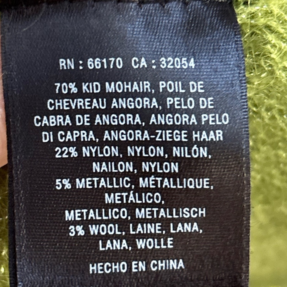 Anthropologie CHARLIE&ROBIN: Mohair Green Women's Cardigan - Picture 12 of 14